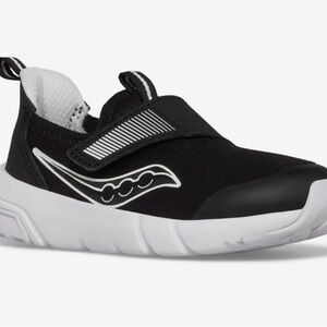 Saucony Kids Black and White Strap Sneakers